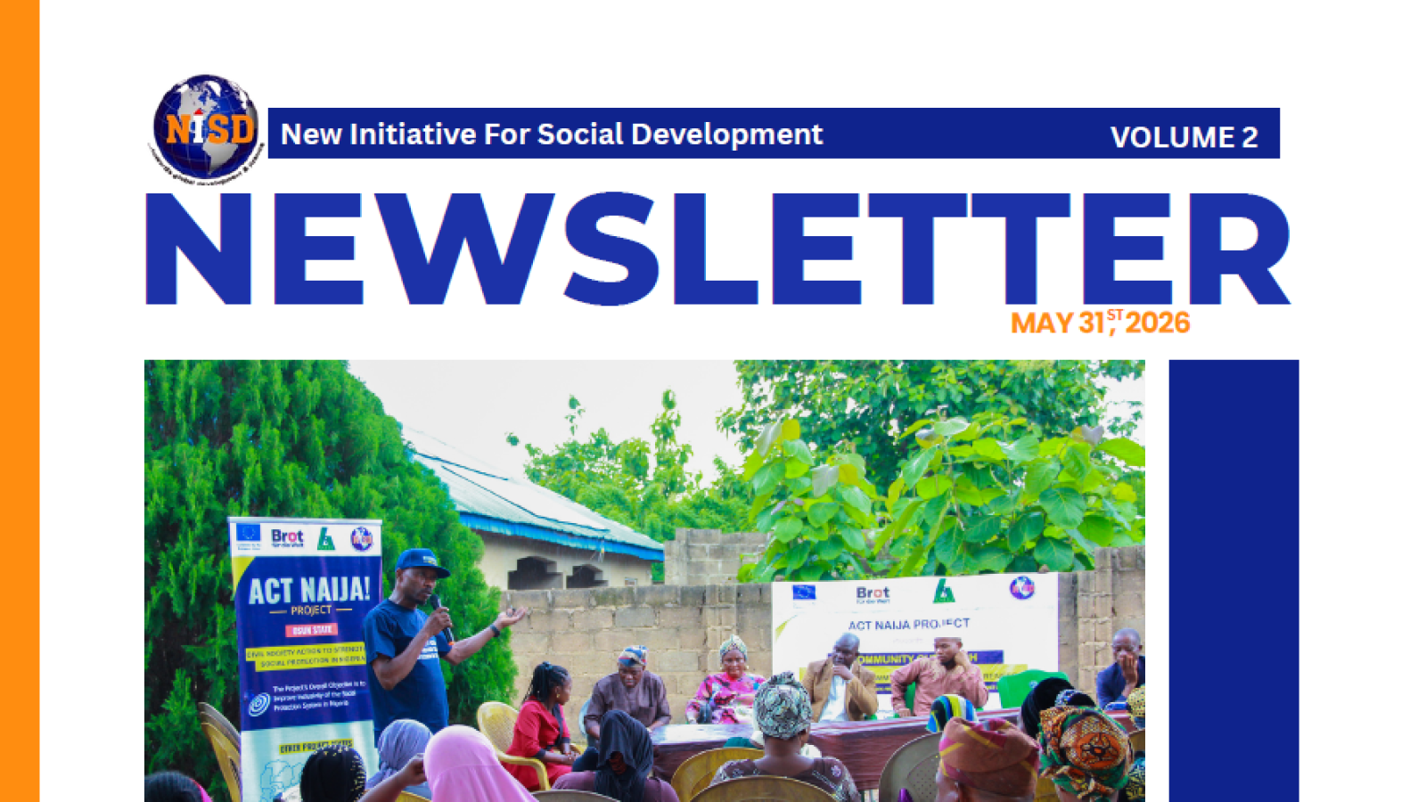 Front page Nisd Newsletter volume2